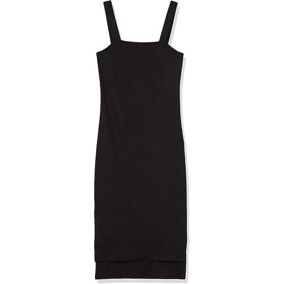 The Drop Women's Amelia Square-Neck Strappy Bodycon Midi Tank Dress-Black-Small - Picture 5 of 5